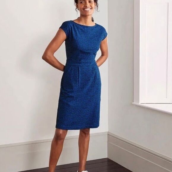 Boden 14L Florrie Jersey Dress Animal Print - Picture 2 of 10